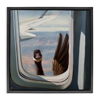 Stupell Industries Goose in Airplane Window Scene, 18" x 18"