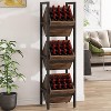 Tribesigns 3 Tier Wooden Freestanding Floor Bottle Rack, Wobble-Free Liquor Storage Stand, Liquor Bottle Organizer for Kitchen, Cellar - 2 of 4