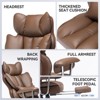 Efomao Desk Office Chair 400LBS, Big and Tall PU Leather Computer Chair, Executive Office Chair with Footrest and Lumbar Support - 3 of 4