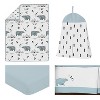Sweet Jojo Designs Boy Baby Crib Bedding Set - Bear Mountain Blue Black and White 4pc - 2 of 4