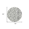 Gray And Ivory Geometric Washable Indoor Outdoor Area Rug - 3 of 4