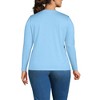 Lands' End Women's Relaxed Supima Cotton Long Sleeve V-Neck T-Shirt - 2 of 3