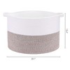 REGALWOVEN Woven Shelf Closet Storage Basket for Blankets Clothes Shoes with Handles - 2 of 4