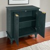 Hollow-Carved 2-Door Accent Cabinet, Sideboard Buffet Storage Cabinet with Adjustable Shelf and Gold Handles for Entryway, Living Room,Bedroom - 3 of 4