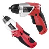 Apollo Tools DT4944 3.6 Volt Rechargeable Screwdriver with 45pc Accessory Set Red: Drill Tool Kit, Power Screwdriver - image 4 of 4