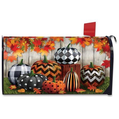 Briarwood Lane Patterned Pumpkins Autumn Magnetic Mailbox Cover F : Target