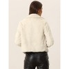 INSPIRE CHIC Women's Autumn Winter Cropped Notch Lapel Faux Fur Fluffy Jacket - 4 of 4