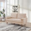 American Furniture Classics,69 Inch Wide Upholstered Two Cushion Sofa with Bolster Pillows - 4 of 4