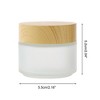 Unique Bargains Elegant Frosted Cream Glass Bottle for Bathroom 1 Pc - 4 of 4
