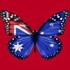 Men's Design By Humans Butterfly Flag Of Australia By GiftsIdeas T-Shirt - 2 of 2