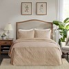 NicBex 3 Pcs Comforter Set Bedding Split Corner Pleated Quilted Bedspread Quilt Set 1 Bedspread, 2 Pillow Shams, Machine Washable - 3 of 4