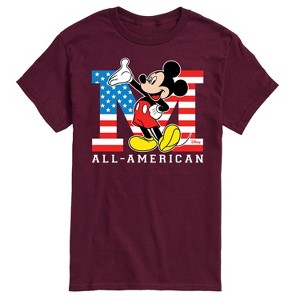 Men's - Disney - Mickey Mouse All-American Flag Short Sleeve Graphic T-Shirt - 1 of 4