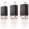 BEAFUP Set of 3 Luggage Sets, Hard shell ABS Lightweight Durable Suitcases with Double Spinner Wheels 20/24/28 Inch - 3 of 4