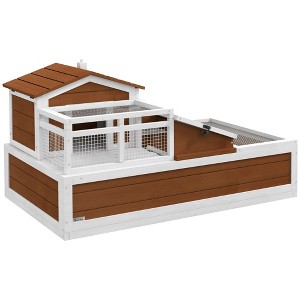 Skyzone 2-Story Tortoise Habitat Home: 3-Room w/ Mesh Top, Basking Balcony, Lockable Design, - 1 of 4