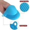 Unique Bargains Silicone Thickened Heat Resistant Anti-Slip Waterproof Oven Mitts  Red 2 Pcs - 4 of 4