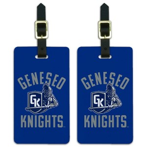 State University of New York at Geneseo Knights Logo Luggage ID Tags Suitcase CarryOn Cards  Set of 2 - 1 of 4
