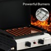 Karl Home 2 Burner Foldable Propane Griddle Rolling Flat Top Gas Grill With Wheels And Lid For Outdoor Cooking - 3 of 4