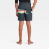 Boys' Striped Swim Shorts - art class™ Black - image 2 of 3