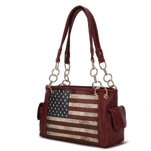 MKF Collection Alaina Vegan Leather Women’s Flag Shoulder Bag by Mia K - 1 of 4