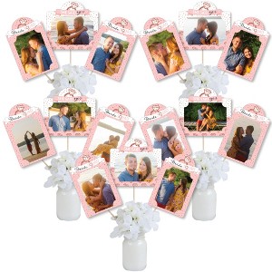 Big Dot of Happiness Bride Squad - Rose Gold Bridal Shower or Bachelorette Party Picture Centerpiece Sticks - Photo Table Toppers - 15 Pieces - 1 of 4