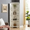 Okak 72" Corner Bathroom Storage Cabinet, Freestanding Tall Cabinet with 4 Shelves for Living Room, Kitchen, Bedroom & Office - 2 of 4