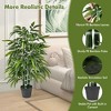 Resenkos 2-Pack Artificial Bamboo Tree, 3 Polyethylene Trunks for Indoor & Outdoor, Green - 2 of 4