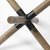 HomeRoots 6" Brown Metal And Wood Modern Abstract Tabletop Sculpture - 4 of 4