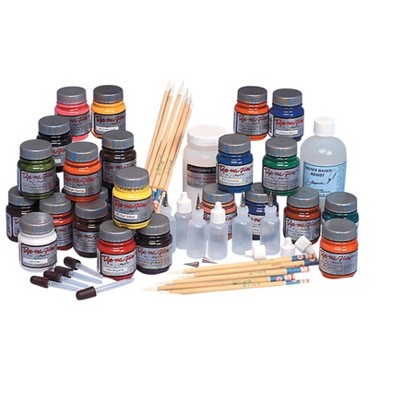 Jacquard Dye-Na-Flow Non-Toxic Fabric Painting Classroom Kit, Assorted Color