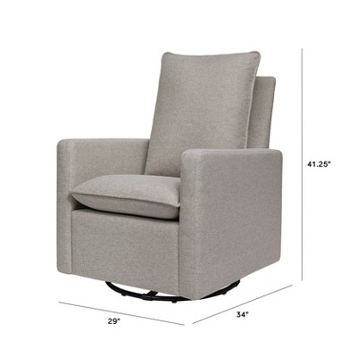 Cali 30" Performance Grey Eco-Weave Pillowback Swivel Glider