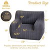 Kumasinova Bean Bag Chairs for Adult Teens Kids,Bean Bag Sofa with Tufted Soft Stuffed Filling and Side Pockets for Living Room,Bedroom,Gray - 2 of 4