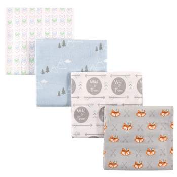 Luvable Friends Baby Boy Cotton Flannel Receiving Blankets, Wild Free, One Size