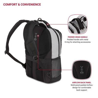 Рюкзаки SWISSGEAR Laptop 18" Backpack - Light Heather Gray — фото 5