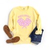 Simply Sage Market Women's Garment Dyed Graphic Sweatshirt Pickleball Flowered Paddles - XL - Butter - 2 of 2