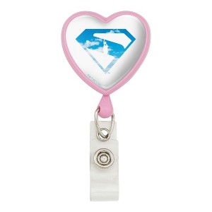 Superman 2025 Movie Cloud Shield Heart Lanyard Retractable Reel