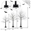 Tiramisubest 3 Pack Halloween Purple LED Spooky Trees 4-6FT Adjustable Indoor Outdoor Decor, Purple - 4 of 4