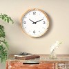Wood Wall Clock with White Backing Light Brown - Olivia & May - 2 of 4