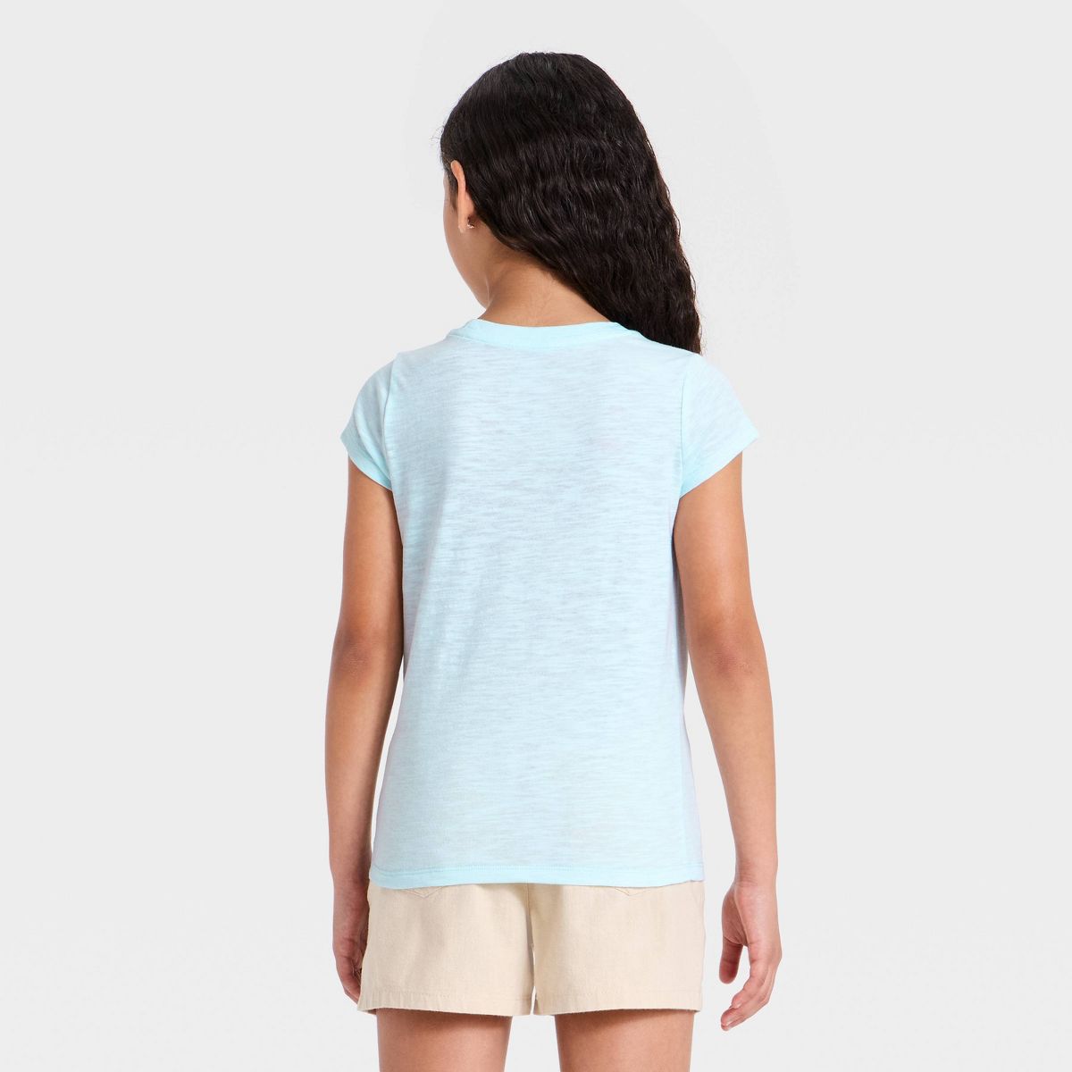 Girls' Disney Princess Heritage Short Sleeve Graphic T-Shirt - Light Blue - thumbnail 3