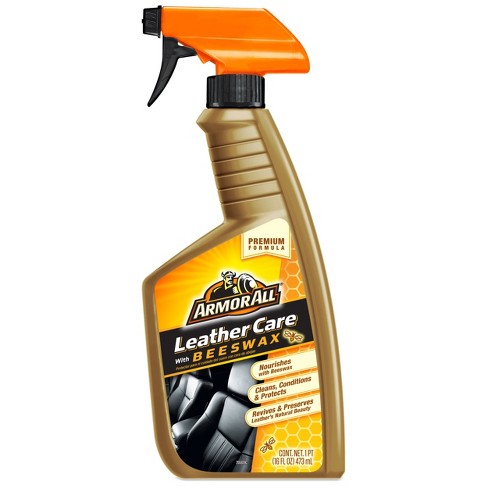 Armor All 16oz Leather Care With Beeswax Automotive Interior Cleaner :  Target