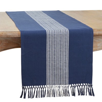 Navy blue table clearance runner