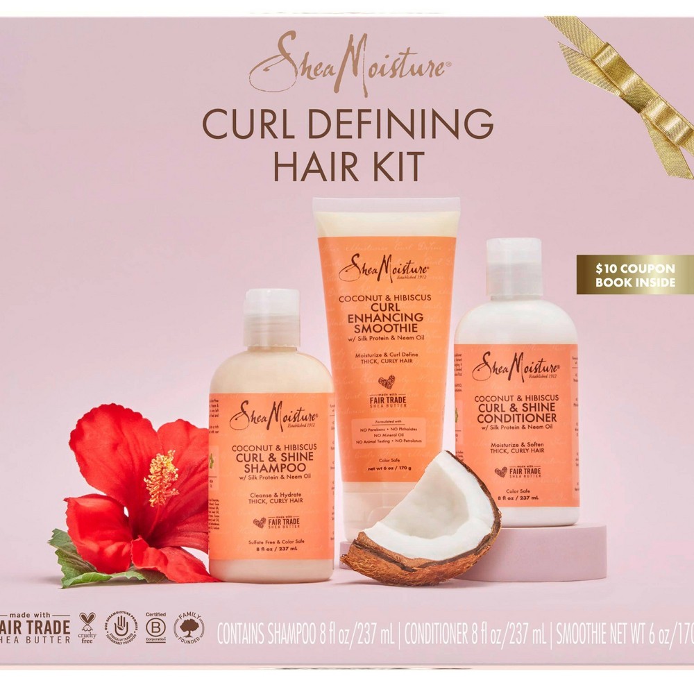 SheaMoisture Curl Defining Hair Gift Pack Set -3 Pieces.