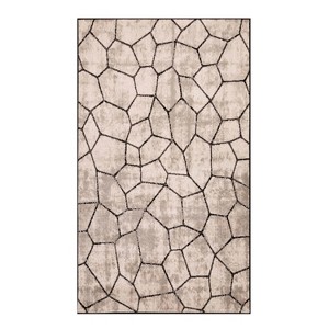 Contemporary Modern Geometric Cobblestone Indoor Runner or Area Rug by Blue Nile Mills - 1 of 4