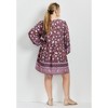 Avenue Women's Plus Size Livvy Boho Border Print Mini Dress - 3 of 4