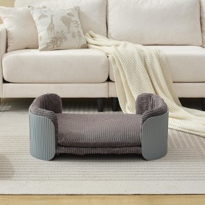 SEVOBAL Pet Bed Scandinavian Style Cat Couch with Removable Cover Elevated Design for Indoor Cats Dogs, Gray, 33.46"*20.07"*10.23" - 1 of 4