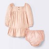 Baby Girls' Smocked Dress - Cloud Island™ Pink - 2 of 4