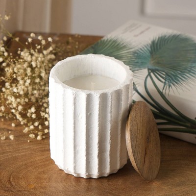 JUJABU 6oz Jar Candle with Wooden Lid - Vanilla Lavender Scent