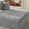 Oversized 3-Seater Chenille Straight Sectional Sofa, Compressed Design - 2 of 4