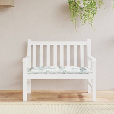 vidaXL Garden Bench Cushion Leaf Pattern 39.4 in.x19.7 in.x2.8 in. Oxford Fabric