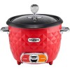 Courant 10-Cup (Cooked) / 5-Cup Uncooked Rice Cooker and Steamer with One-Touch Operation, Automatic Keep Warm Function, and Chrome Accents, Red - image 3 of 4