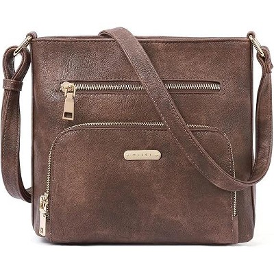 CLUCI Small Crossbody Purse for Women Compact Vegan Leather Purse with Multi Pockets Shoulder Handbags for Travel