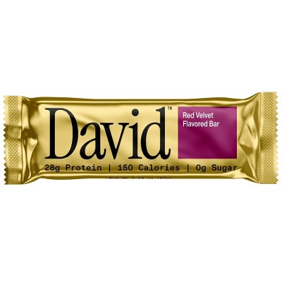 David Protein Bars with 28g Protein - Red Velvet Flavor - 12ct
